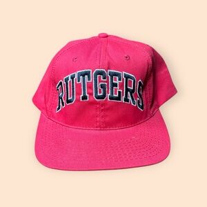 Vintage Rutgers 1990s Starter SnapBack Hat The Classic Vtg 90s Scarlet Knights
